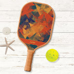 Abstract Retro Cool Pattern Monogrammed Sports Pro Pickleball Paddle<br><div class="desc">Cool retro design features a colourful abstract pattern in red,  blue,  green & yellow.  Customise with name or initials in coordinating font with the simple to use template. The design repeats on the reverse side. Perfect unique pickleball gift for him or her.</div>