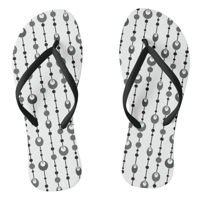 Abstract retro design ornamental deco jandals (Footbed)