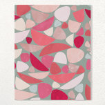 Abstract Retro Faux Canvas Print<br><div class="desc">Abstract organic shapes in pink,  sea foam and cream. Original art by Nic Squirrell.</div>