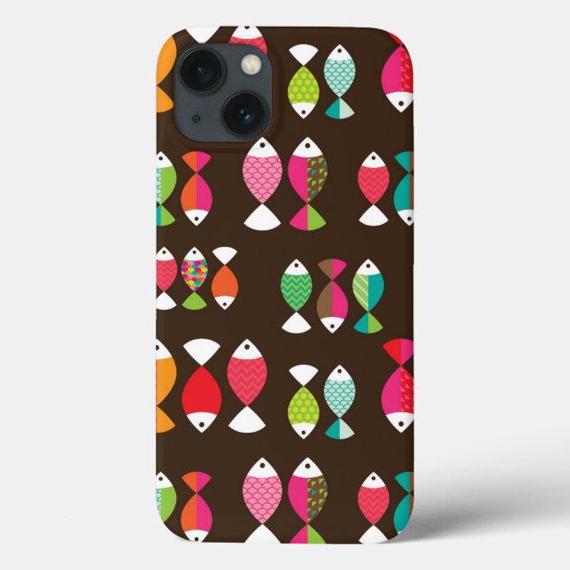 Abstract retro fish underwater pattern 2 Case-Mate iPhone case (Back)