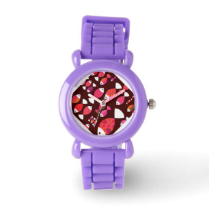 Abstract retro fish underwater pattern watch