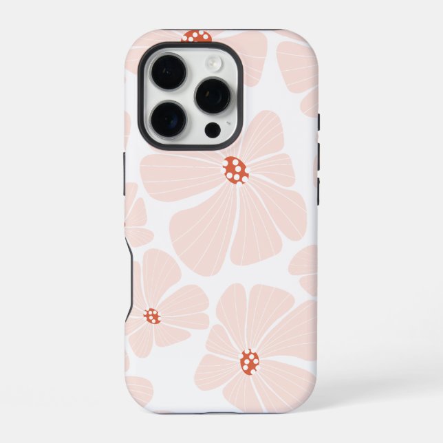 Abstract Retro floral seamless pattern iPhone Case (Back)
