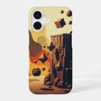 Abstract Retro-Gaming Floating Cliffs
