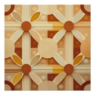 Abstract Retro Geometric Pattern Poster