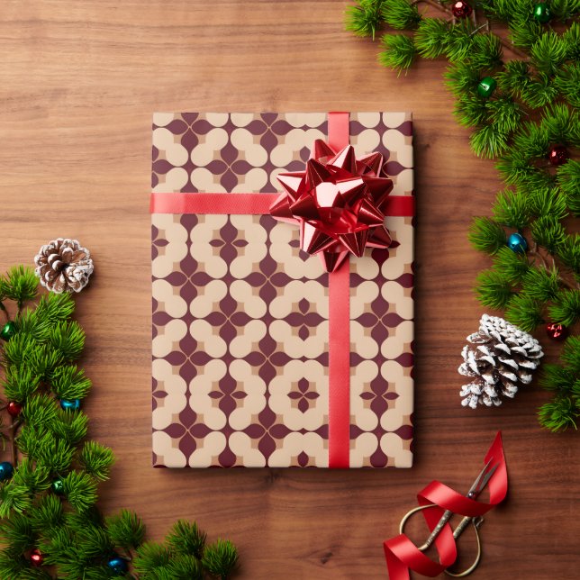 Abstract Retro Geometric Seamless Pattern Wrapping Paper (Holiday Gift)
