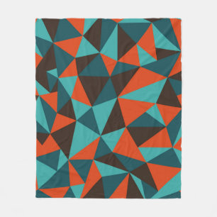 Abstract retro geometrical background - Vintage Fleece Blanket