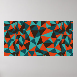 Abstract retro geometrical background - Vintage Poster