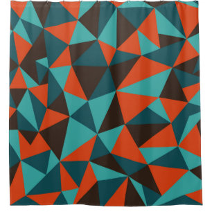Abstract retro geometrical background - Vintage Shower Curtain