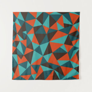 Abstract retro geometrical background - Vintage Tapestry