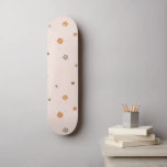 Abstract Retro Hippie Floral Pattern Baby Pink  Skateboard<br><div class="desc">This cool skateboard featuring groovy 70s style floral would make a wonderful gift for someone,  who loves all things retro!</div>