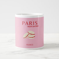 Abstract Retro Pastel Paris Pink ans Pastel Travel