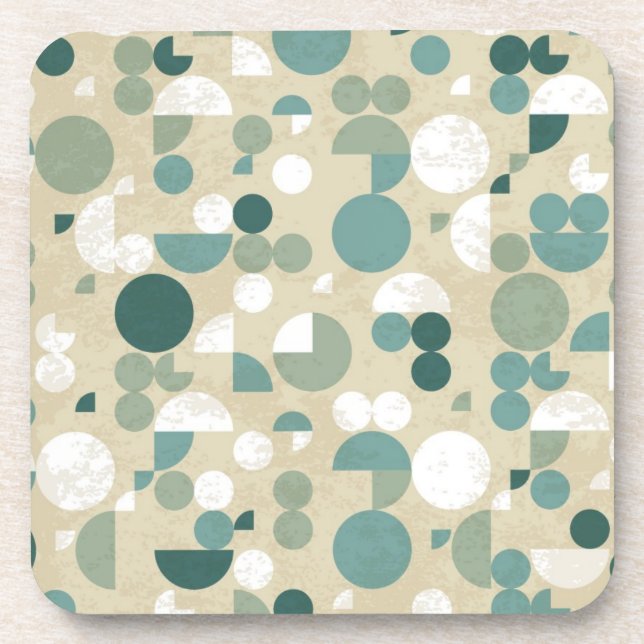 Abstract retro pattern coaster (Front)