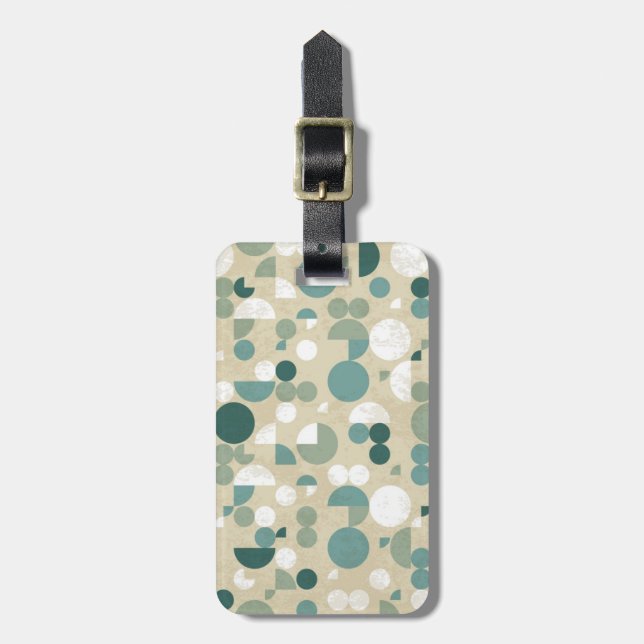 Abstract retro pattern luggage tag (Front Vertical)