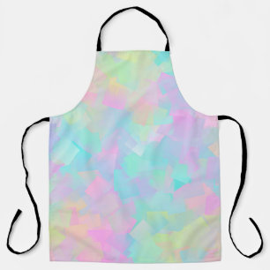 Abstract retro pattern of geometric shapes in pink apron
