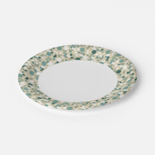 Abstract retro pattern paper plate