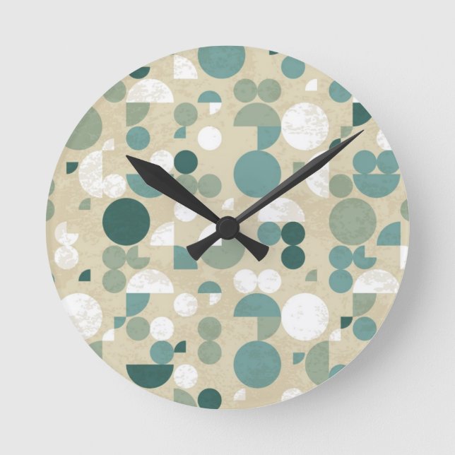 Abstract retro pattern round clock (Front)