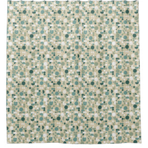 Abstract retro pattern shower curtain