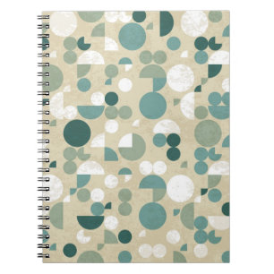 Abstract retro pattern spiral notebook