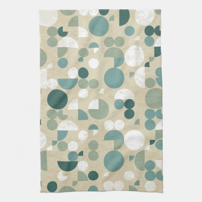 Abstract retro pattern tea towel (Vertical)