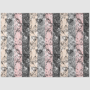 Abstract retro small flowers floral leaves branch tissue paper