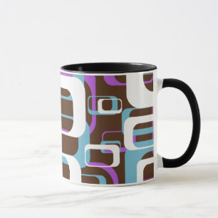 Abstract Retro Swinging 60s Geometric Pattern Mug