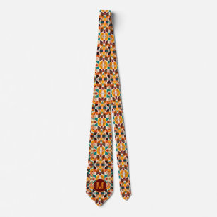 Abstract Retro Trendy Squares Collection Tie