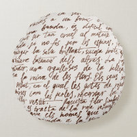 Abstract retro unreadable brown ink-written text. 