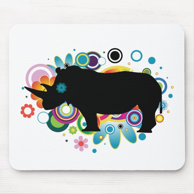Abstract Rhino Mousepad (Front)