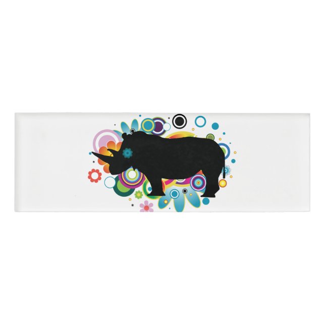 Abstract Rhino Name Tag (Front)