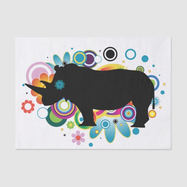 Abstract Rhino Tissue Paper (Front)