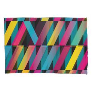 Abstract Ribbon: Colourful Geometric Vintage. Pillowcase