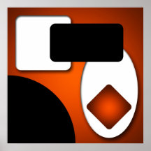 Abstract Rich Modern Orange Shapes AP0006