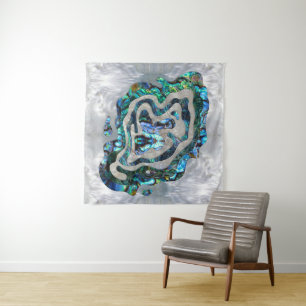 Abstract Ripple  Abalone and Mother of pearl Tapestry