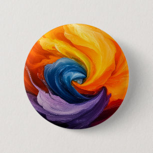 Abstract Ripples 6 Cm Round Badge