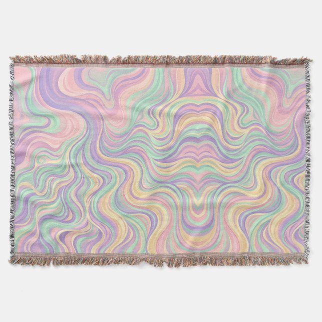 Abstract River Delta Pastel Blankets (Front)