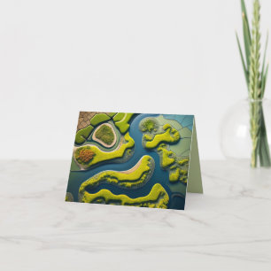 Abstract River Estuary Card
