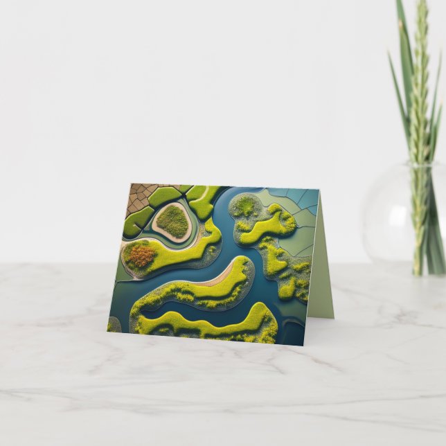 Abstract River Estuary Card (Front)