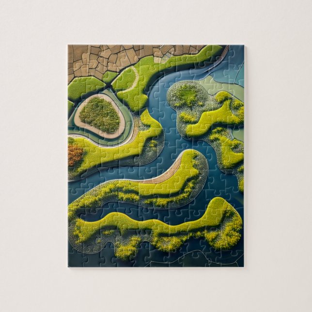 Abstract River Estuary Jigsaw Puzzle (Vertical)