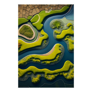 Abstract River Estuary Poster