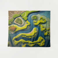 Abstract River Estuary