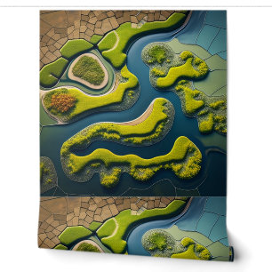 Abstract River Estuary Wallpaper