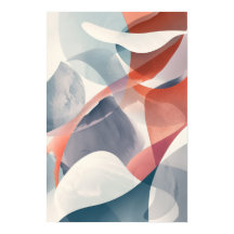 Abstract Rock Grey and Red Modern