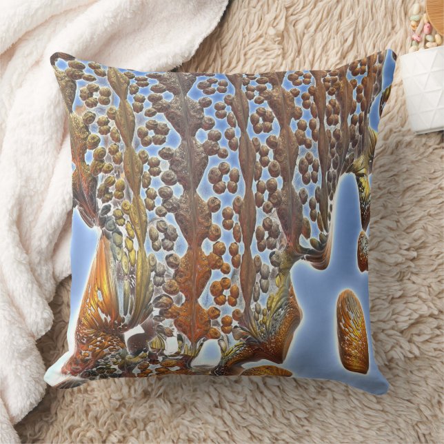 Abstract Rock Pool Throw Pillow (Blanket)