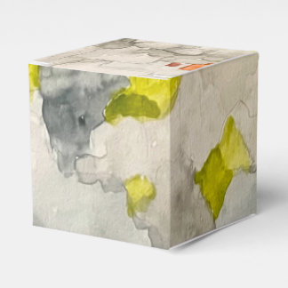 Abstract Rocks Trees Cliffs Watercolor Favor Box