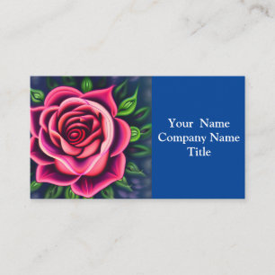Abstract Romantic Pink Rose Bloom Business Card