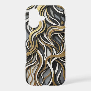 Abstract Root Gold Monochrome iPhone Cases