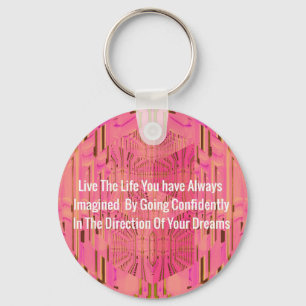 Abstract Rose Colour Positive Encouragement Chic Key Ring