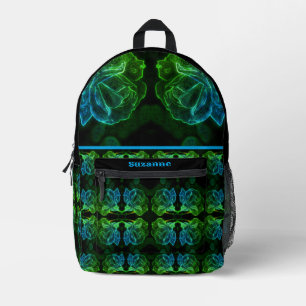 Abstract Rose Fantasy Flower Personalised Printed Backpack
