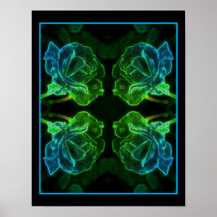 Abstract Rose Fantasy Flower Poster