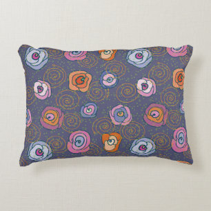 Abstract rose field pattern decorative cushion
